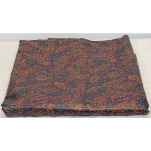 Longaberger Paisley Waverly Fabric Mauve Pink Green Blue Shiny Coated BTY
